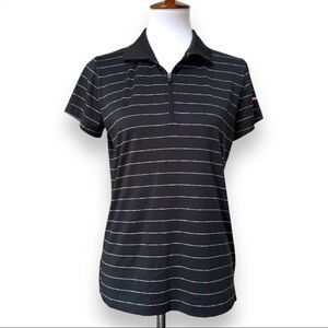 Slazenger Golf Coral Teal Black Short Sleeve Polo Medium